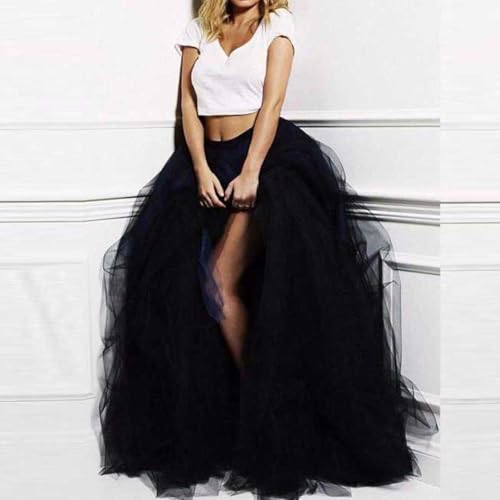 WDPL Wedding Planning Women's Long Maxi Tulle Special Occasion Bustle Night Out Skirt2
