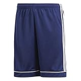 adidas Boys' Squadra 17 AEROREADY Regular Fit Quarter Length Soccer Shorts, Dark Blue/White, X-Small