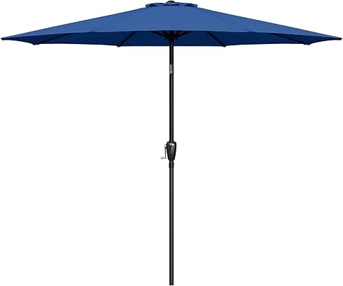 Vista 149 de Simple Deluxe Sombrilla de patio de 9 pies con botón de inclinación/manivela
