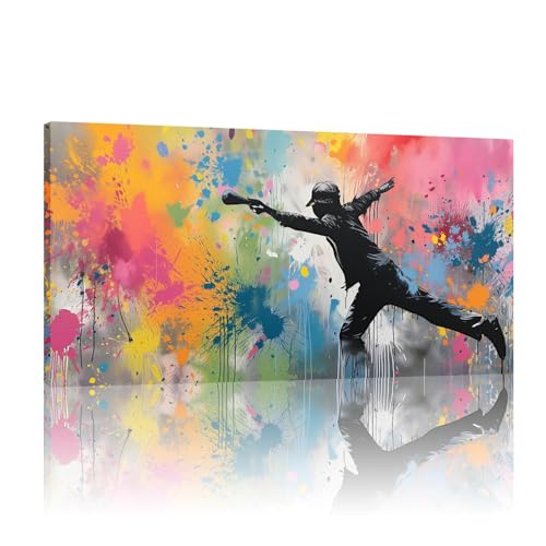 Graffiti Artwork pour murs Banksy affiche grand format pour cacher un mur vide
