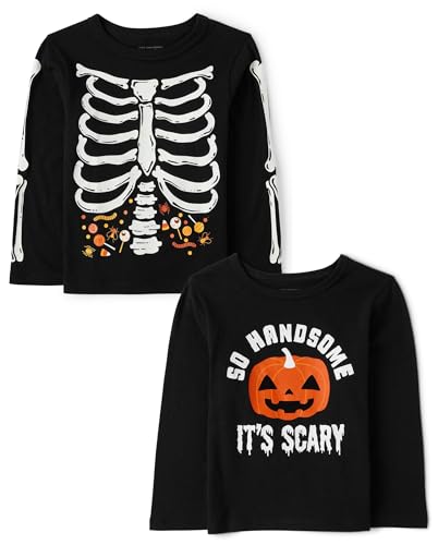 Image of The Children's Place Baby and Toddler All Holidays,Birthdays Long Sleeve Graphic T-Shirts,2 Pack