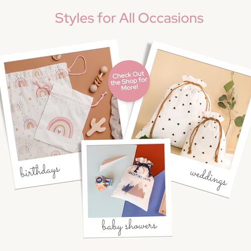 Gather And Knot Fabric Gifting Gather & Knot Drawstring Gift Bags | 16 Inch Medium | Premium Canvas | Reusable Fabric Wrap For Mother'S Day thumb #6