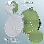2 Pack Exfoliating Bath Shower Spa Pouf Mesh Flower Loofah Sponge Ball Brush Scrub Scrubber Mitt Mitten Glove Cleanse Pad, Remove Body Dead Skin for Men and Women - Image 3