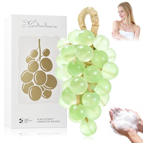 Jabón de Pepita de Uva Artesanal y Vegano, Jabones Artesanales Uva, Jabones para Regalar, Hidrata y Limpia la Piel, Fragancia Duradera, Exquisita Decoración Para el Hogar, Verde Jabón de Pepita de Uva Artesanal y Vegano, Jabones Artesanales Uva, Jabones para Regalar, Hidrata y Limpia la Piel, Fragancia Duradera, Exquisita Decoración Para el Hogar, Verde