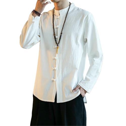 Chemise en lin homme col montant pour vos soirées d'été détendues