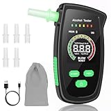 Fssppe Ethylotest Electronique   Etiloteste Electronique avec 5 Embouchures, Alcotest Numerique, ethylometre mesures de Haute précision
