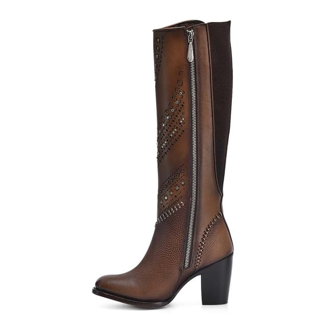 Cuadra Women's Tall Boot in Genuine Leather Brown 3W21RS4