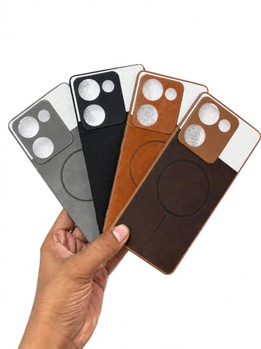 Image of Bintage Dual-Leather 2in1 Phone Case| Soft Touch Finish | Full Camera Protectection Back Cover Compatible for Vivo V2422 /Vivo Y300 + 5G - White & Matelic Grey