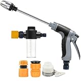 FLYGRRIV Jetteryx Hochdruckpistole, Jetterix Gartenbrause 360° Drehbare Düse, Regulierbarer Wasserdruck, Power Jet Hochdruckdüse für Gartenschläuche, Autowäsche, Bodenreinigung