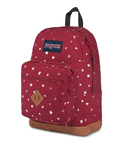 JanSport City View Remix Backpack, Viking Red Golden Stars