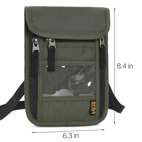 Image of Neck Wallet Lightweight RFID Blocking Waterproof Travel Pouch Passport Wallets for Women Men