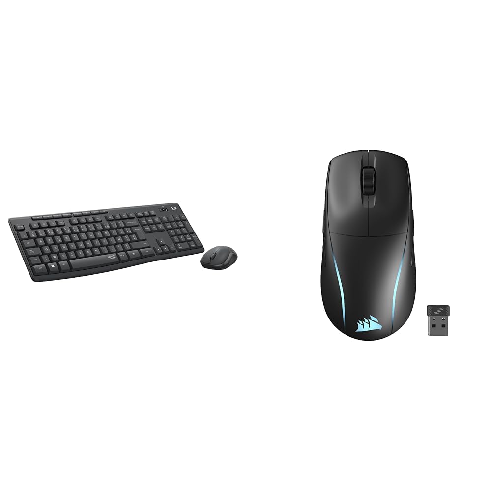 Logitech MK295 Silent Ensemble & Corsair M75 Wireless RGB Souris de Jeu