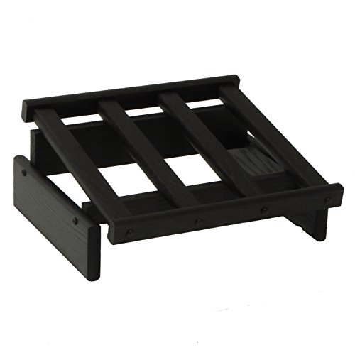 Wooden Mallet, Dakota Wein-Display für 3 Flaschen, Schwarz Cover