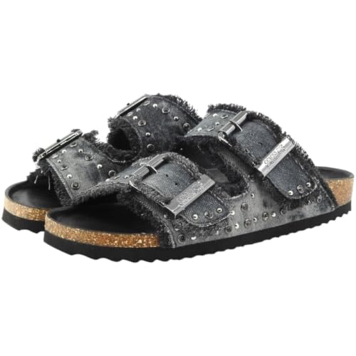 Sandales en denim bicolores à double boucle Colors of California DEN 36