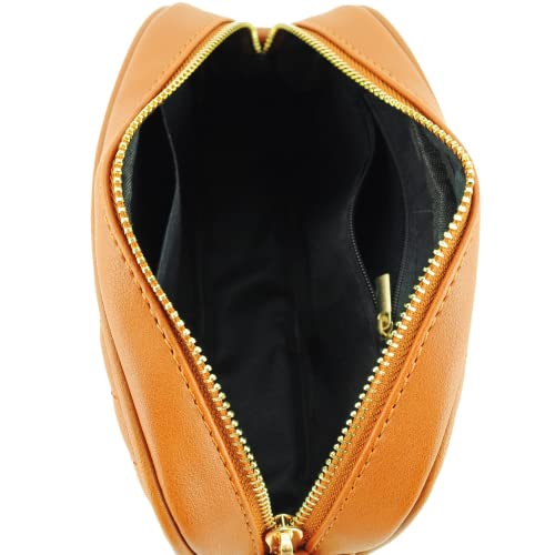 Image of Simple Shoulder Crossbody Bag With Metal Chain Strap And Tassel Top Zipper