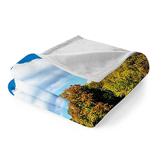 Couverture flanelle douce lit canapé motif forêt 3D haute qualité