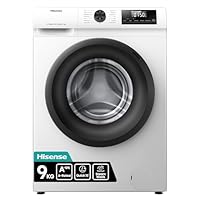 Hisense 1Q Series WF1Q9041BW Freestanding 9 KG Front Load Washing Durable Inverter Machine, Steam Wash, Quick Wash, 15 Washing Programs 1400 RPM White - Energy Rating A