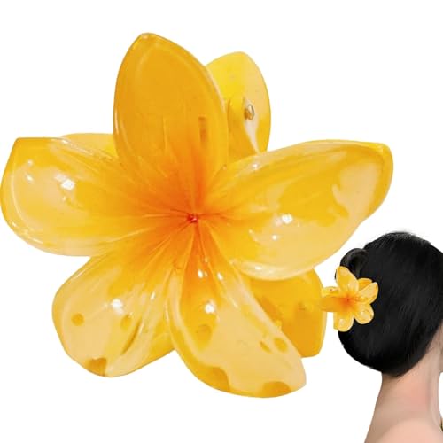 Pinza para el pelo con flores hawaianas, multiusos, elegante, para pelo rizado, liso, largo y corto