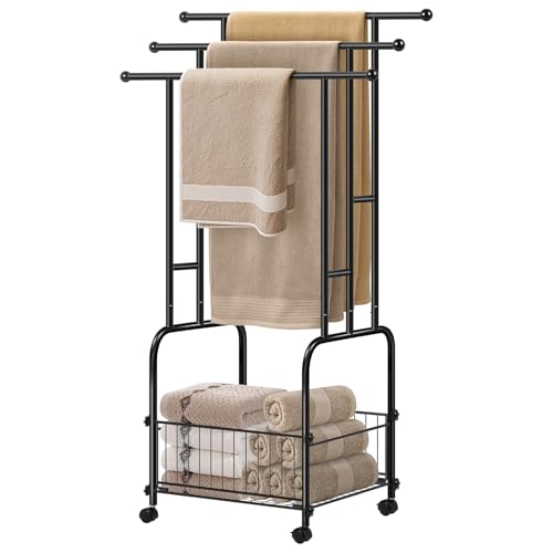HAITRAL 42" H Standing Towel Rack