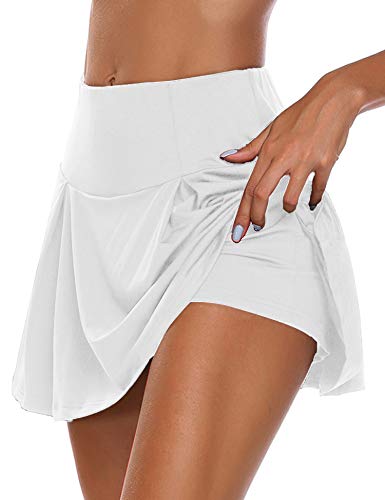 UMINA Women's Active Skort Athletic Stretchy Pleated Tennis Skirt for Running Golf Workout