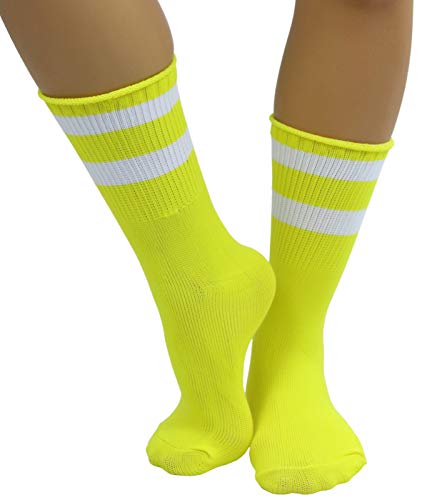 Image of ToBeInStyle Women's Acrylic Ankle Hi With Double Stripe Top Crew Fun Athletic Socks