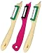 Produktbild 3 Solinger Sparschäler 1 Pink+2 Beige für Rechts- u Linkshänder Solingen Spargelschäler Obstschäler Spargelmesser extra scharf Pendelschäler Gemüseschäler