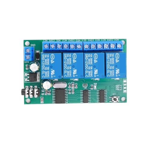 Décodeur vocal AD22B04 4CH avec relais 12V pour contrôle de signal - 3