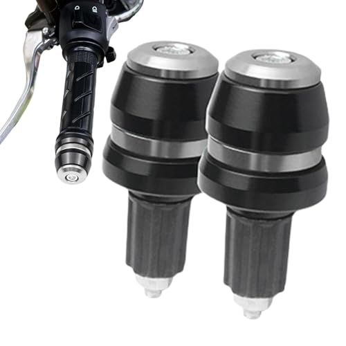 de poignée d'extrémité de Guidon, extrémités de Guidon de Moto, Powersports Bar Ends 7/8 Pouces - de Guidon antidérapants Powersports pour Moto Street...