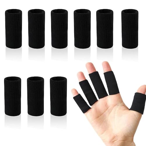 ZINGSURE Finger Sleeves Protectors, 10Pcs Sport Finger Sleeves Elastic Thumb Brace Support for...