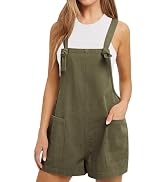 CFLONGE Overalls for Women Summer 2024 Dressy Casual Womens Romper Sleeveless Spring Tie Strap Co...