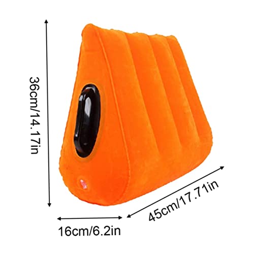 Almohada hinchable PVC 45 cm altura naranja miniatura 4