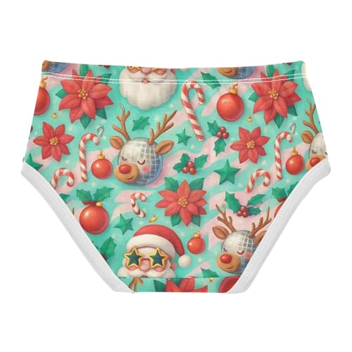 Joisal Whimsical Christmas Red Ball Cute Panties Girl Girls Underwear Toddlers Cotton Florals Undies Kids Briefs 2t2
