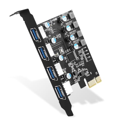 LARUISEE 4 Port USB 3.0 PCIE Erweiterungskarte