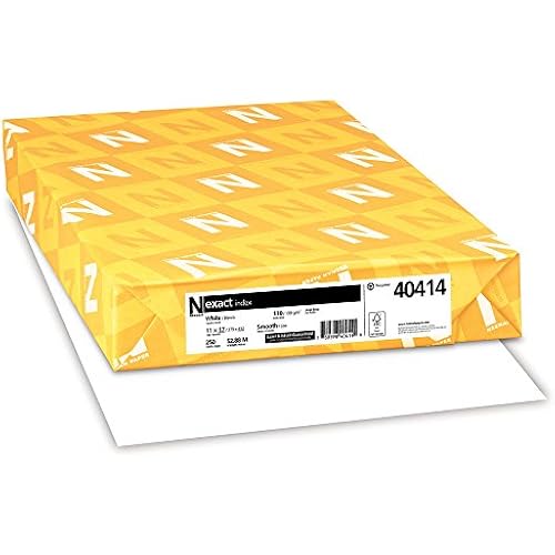 Neenah Paper 40414 Exact Index Card Stock, 110lb, 92 Bright, 11 x 17, 250 Sheets, White