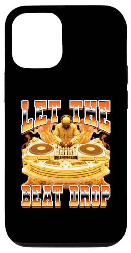 DJ Discjockey Disc Jockey Tocadiscos 90s Let The Beat Drop Carcasa para iPhone 12/12 Pro
