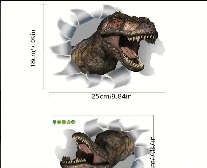 3D Dinosaur Toilet Cover Sticker Decals,Aniaml 3D Dinosaur Toilet Lid Tank Seat Decals Cistern Self-Adhesive Bathroom Wall Sticker