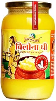 Gavyamart Ghee in Pantry, 100% Pure Kankrej A2 Cow Desi Ghee Non GMO - Made Using Traditional Bilona Method Ghee - Glass Ghee jar Pack - A2 Ghee Cow Organic 500ml - 2X 500 Ml (Combo of 2 Jars)