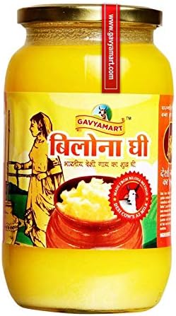 Gavyamart Ghee in Pantry, Bilona ghee 100% Fresh Pure Desi Kankrej Organic Non-GMO Cow Ghee-Made Using Traditional Bilona Method - Glass jar pack 500ml