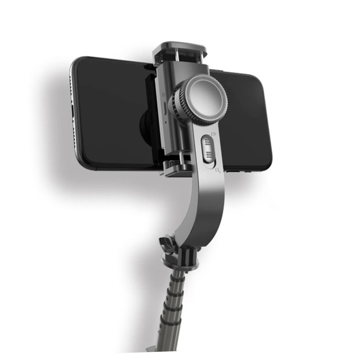 HOMSFOU Stabilisateur Smartphone Noir Abs 450mah, Trépied de Téléphone Anti-Vibrations, Prise de Vue Simple, pour Diffusion en Direct