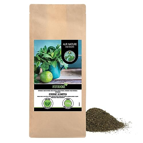 Hojas de Menta Piperita (250g), hojas de hierbabuena cortadas, té de hierbabuena secada suavemente, té de hierbas 100% puro y natural