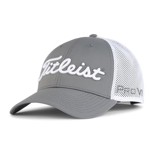 Titleist Gorra de Malla Tour Performance, Carbón/Blanco, Talla única para Hombre
