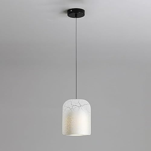 Miniatura 8 de Nordic Creative Crackle - Lámpara colgante pequeña de hierro de una sola cabeza G9 Socket lámpara colgante para dormitorio junto a la cama (azul)