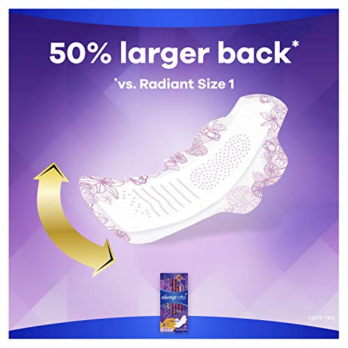 Image of Always Radiant Pads, Size 4, Overnight Absorbency, Scented, 20 Count