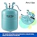 AmazGas 13.4L Helium Tank With 14.9 cu.ft 99.99% Pure Helium Gas for Balloons with 50 Assorted Latex Balloons, Curling Ribbon and Balloon Tying Tool for Party Decorations