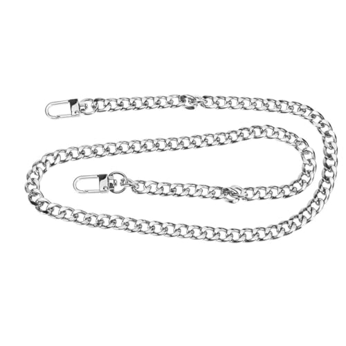 Uldigi 80 cm Argent Chaîne de Sac en Métal, Sangle de Sac à Bandoulière Amovible, Bandoulière de Remplacement pour Sacs à Main Femme, Portefeuille