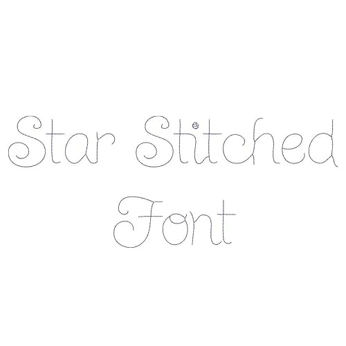 Threadart Star Stitched BX Font Machine Embroidery Design Bundle