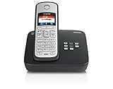 Gigaset A600A Schnurlostelefon (3,8 cm (1,5 Zoll) TFT-Bildschirm, Anrufbeantworter, Freisprecheinrichtung) schwarz