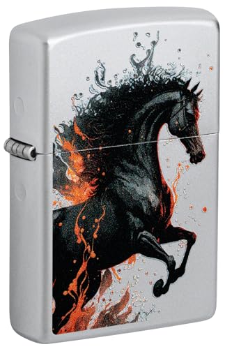 Encendedor Zippo Horse con Fuego Satinado miniatura 1
