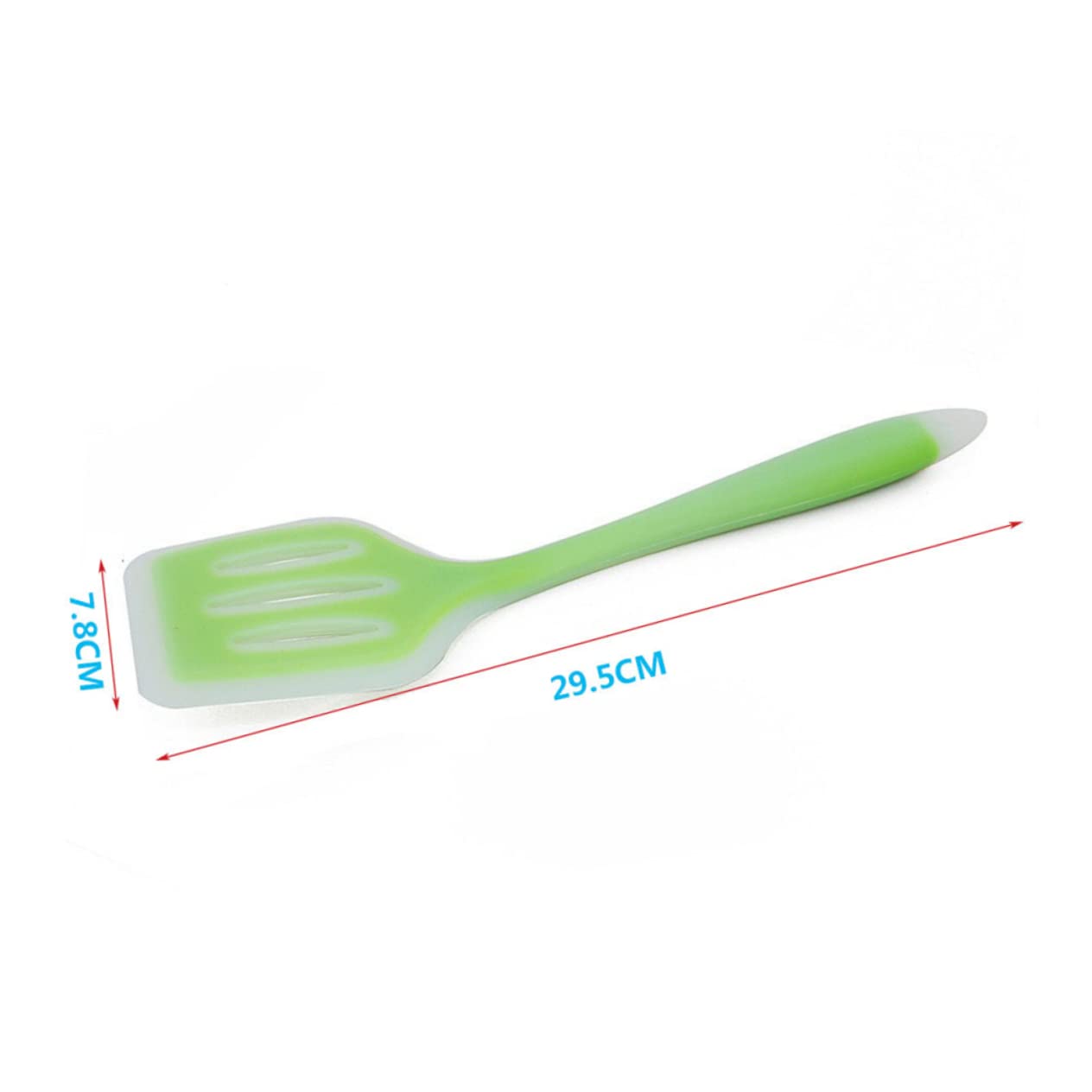 5pezzi Utensili Da Cucina Silicone Strumenti Antiaderenti e Resistenti Al Calore Cucchiaio Da Mischiare Mestolo Per Zuppa Spatola e Cucchiaio Per Insalata Verde Traslucido