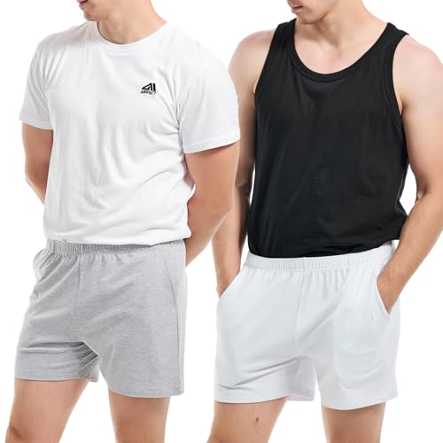 Image of AIMPACT Men's 4 inch Inseam Sleep & Lounge Pajama Shorts with Pockets